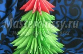 Модульное оригами. Елочка из бумаги. Мастер-класс с пошаговыми фото