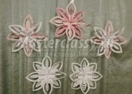 Объемная снежинка из бумаги. Мастер-класс