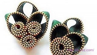 брошь из молнии, поделки из змейки, из змейки, брошь своими руками, женские украшения, бижутерия своими рукам, hand-made