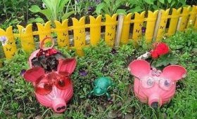 мини-клумбы поросята